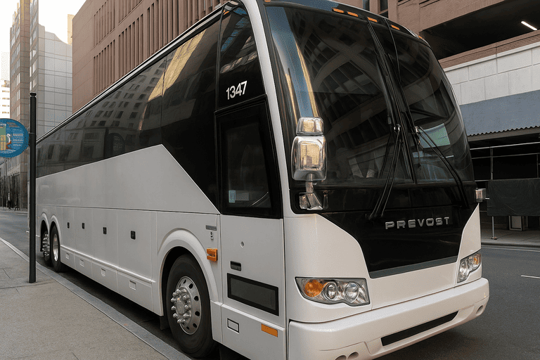 a Charter Bus Rental Orem coach bus