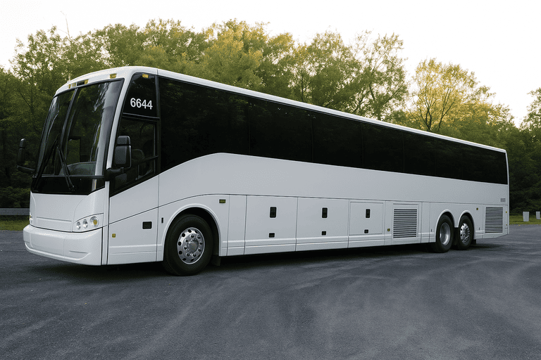 exterior of Charter Bus Rental Orem coach bus