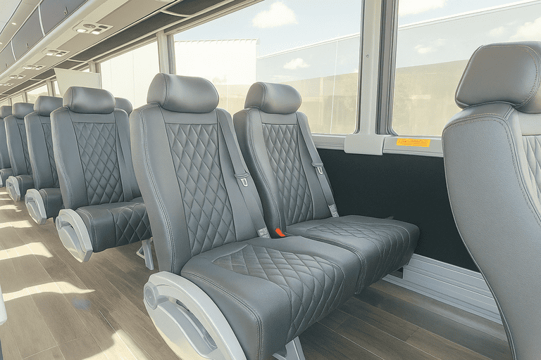 interior of Charter Bus Rental Orem charter bus